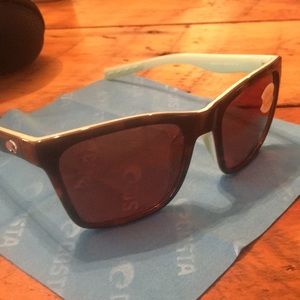 Costa shiny tortoise panga sunglasses polarized copper 580p lense NWT